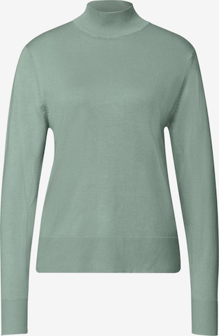 STREET ONE Basic Pullover mit Turtle Neck in Grün: Vorderseite