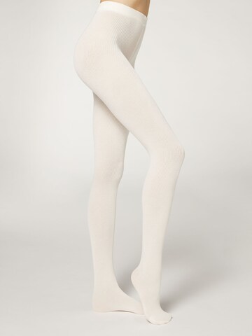 CALZEDONIA Tights 'thermo' in White: front