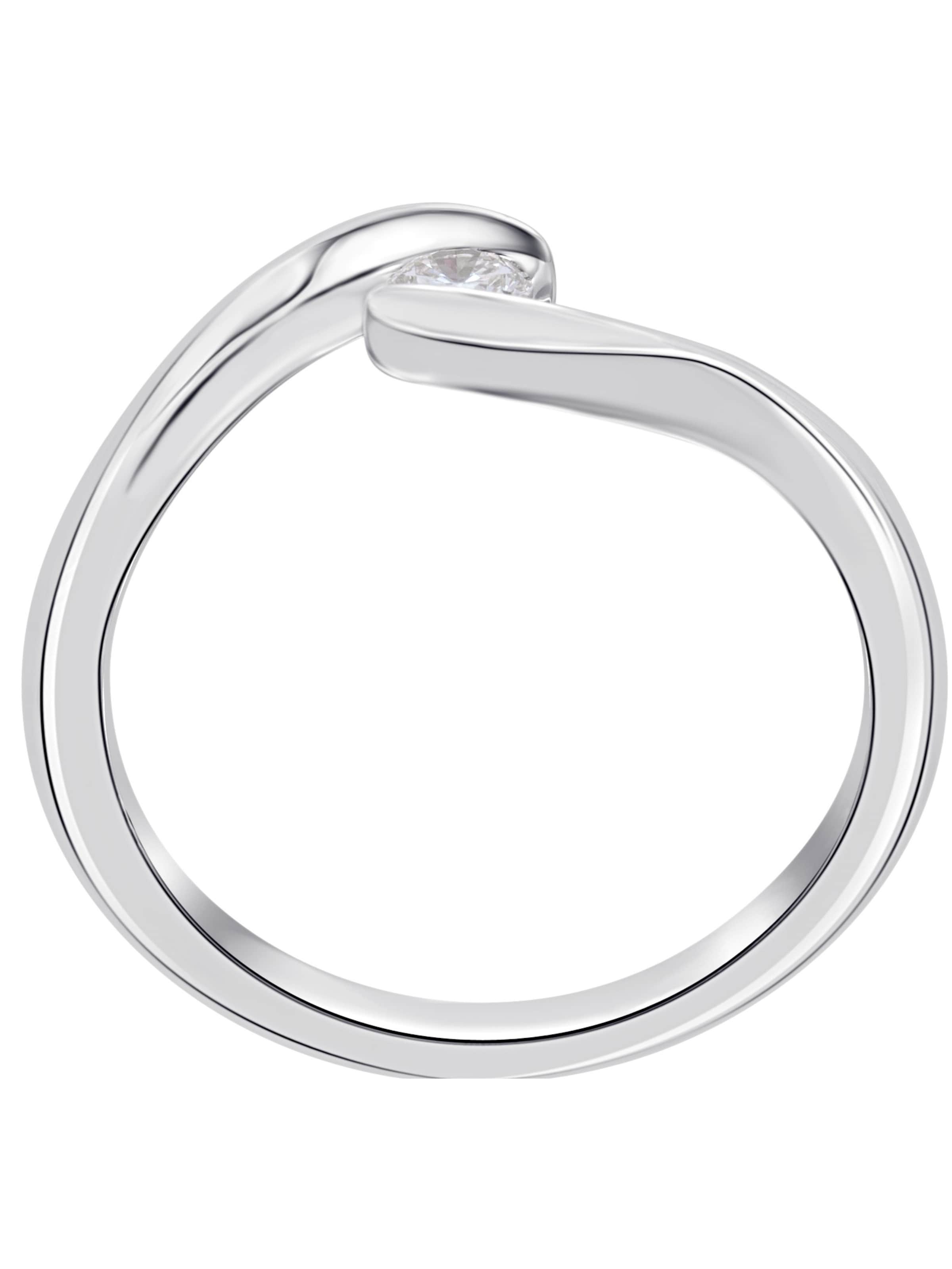 ONE ELEMENT Ring 'Spannfassung' in Silber: Vorderseite