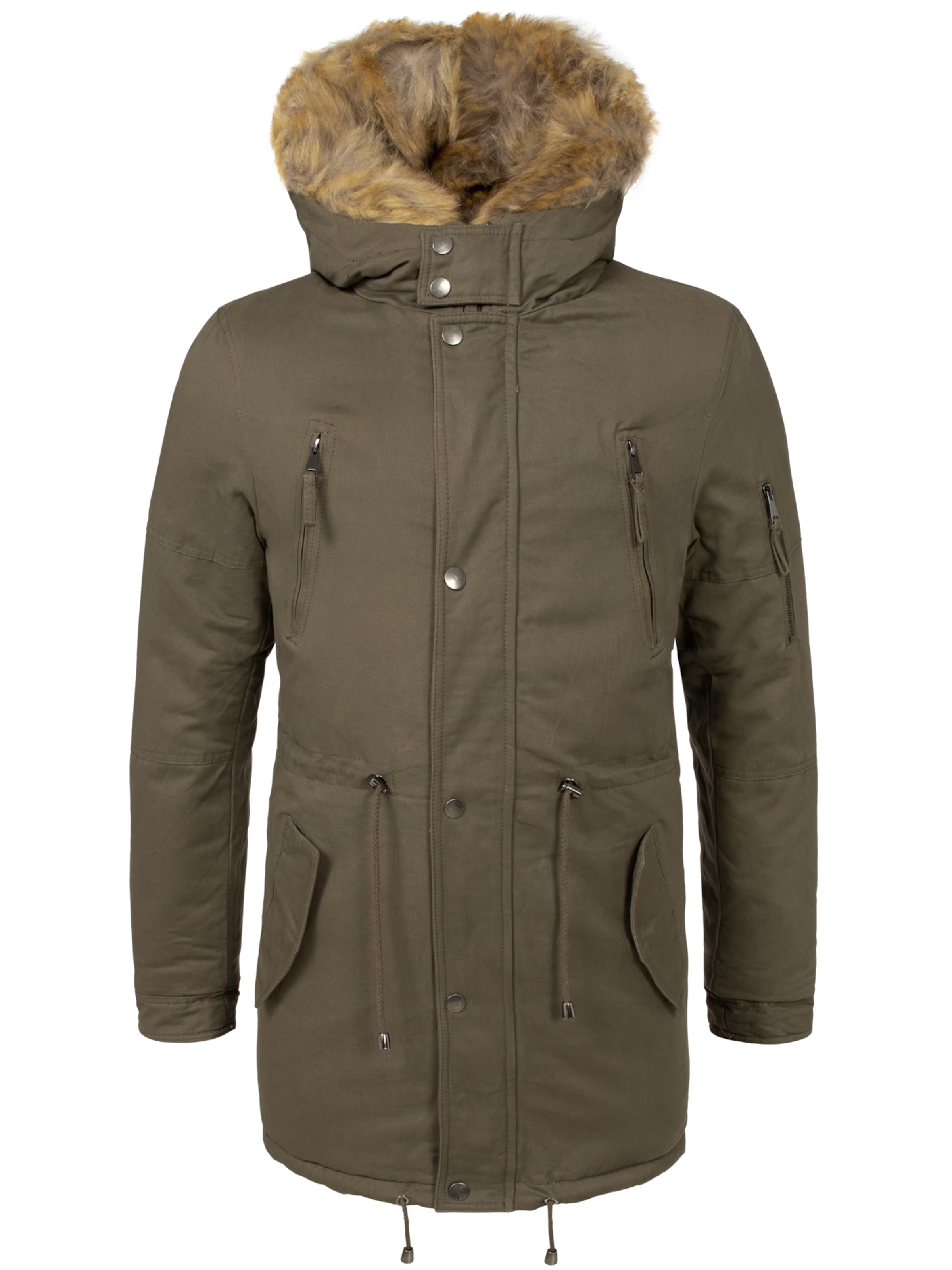 behype Winter Parka 'TYLER' in Green: front