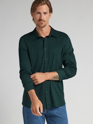 IUMAN Intimissimi Regular Fit Hemd 'Premium' in Grün
