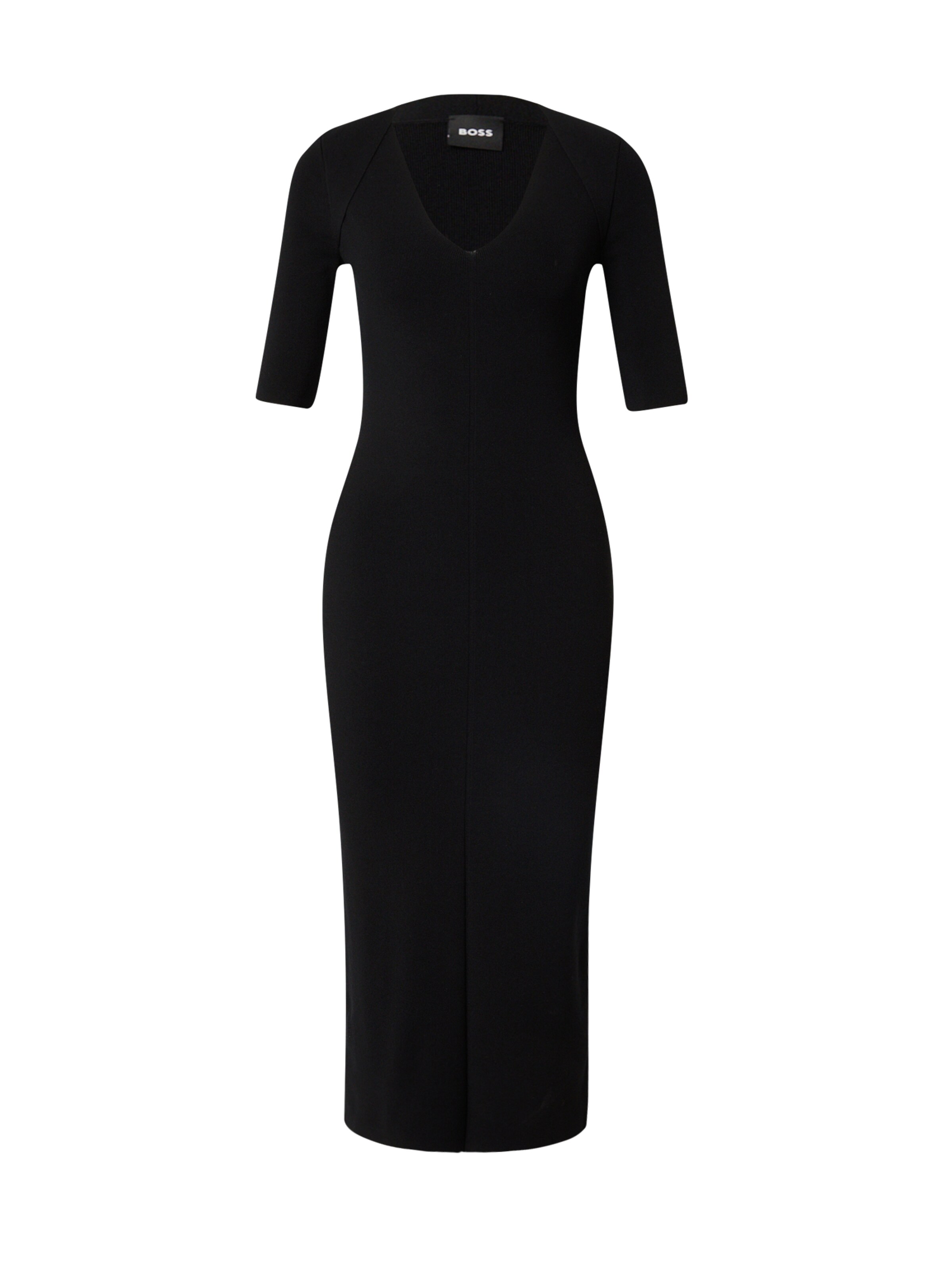 BOSS Kootud kleit 'Fezanin', värv must: eest vaates