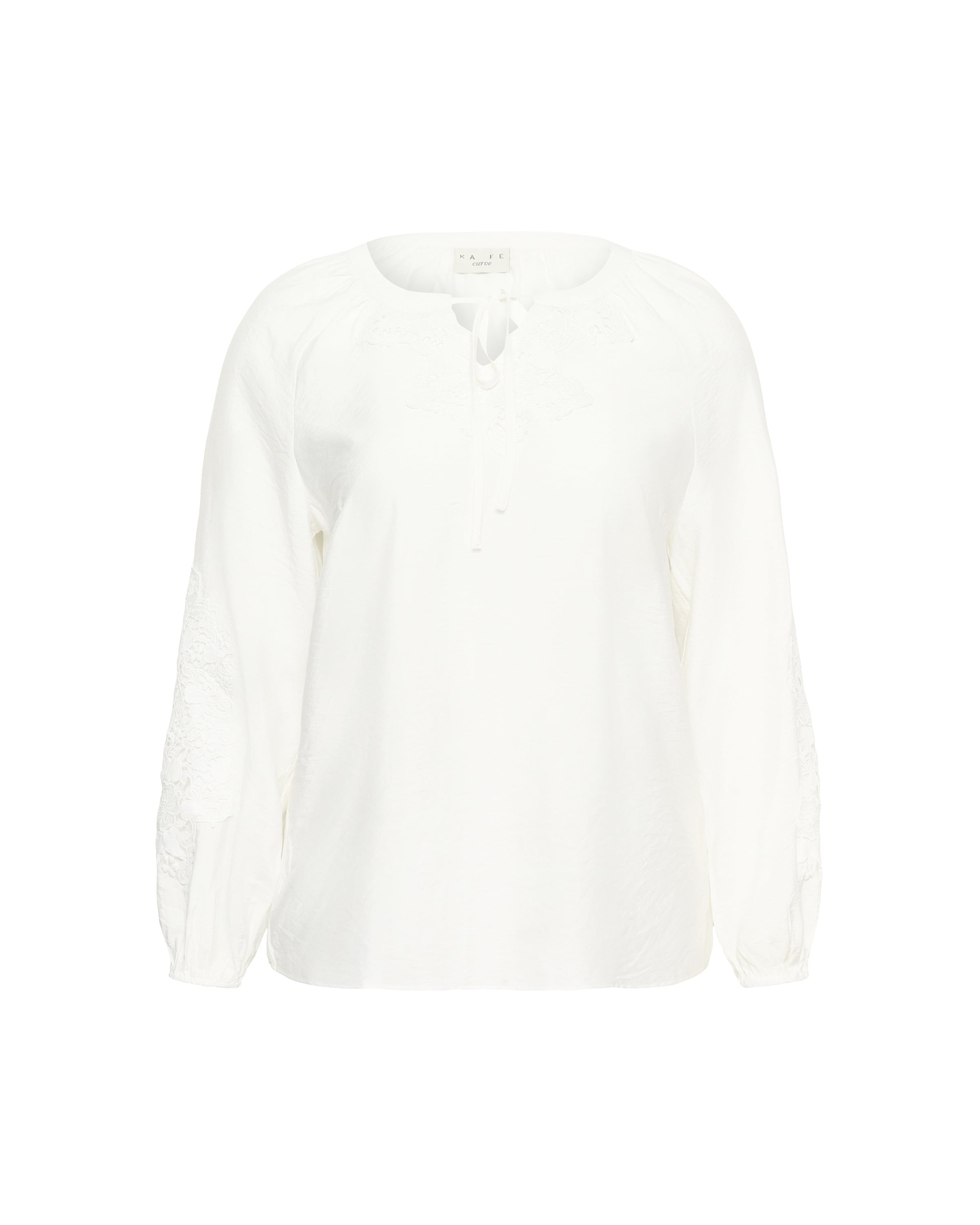 KAFFE CURVE Blouse 'Nioma' in Wit: voorkant