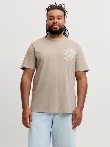 T-Shirt 'JOROriental' Jack & Jones Plus en vert : devant