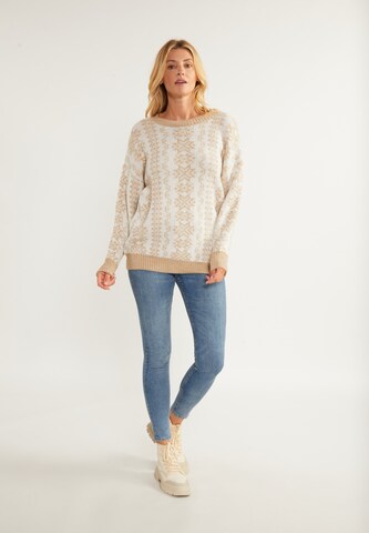 usha BLUE LABEL Sweater 'Lynnea' in Beige