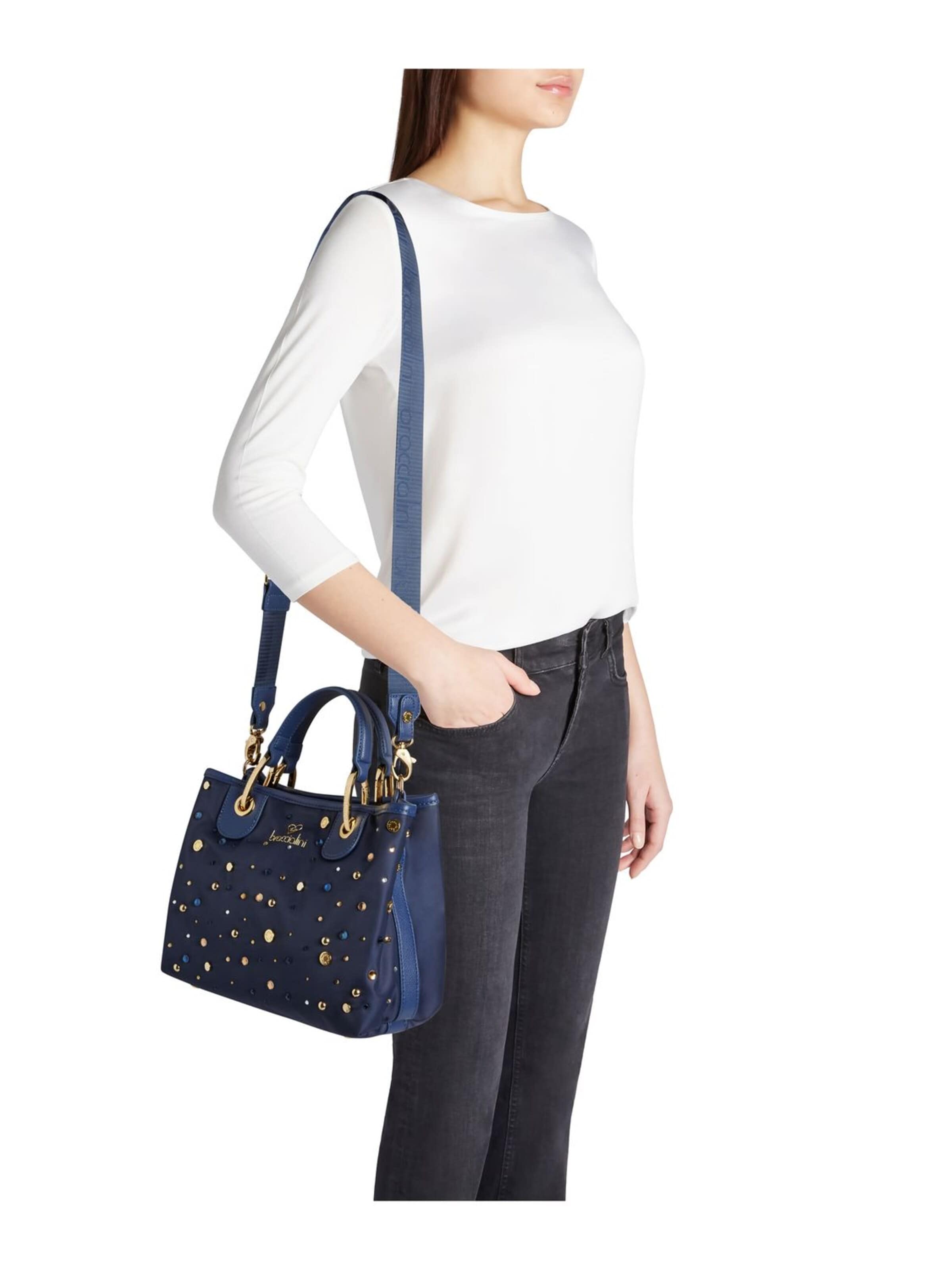Borsa a mano 'Beth Strass' di Braccialini in blu