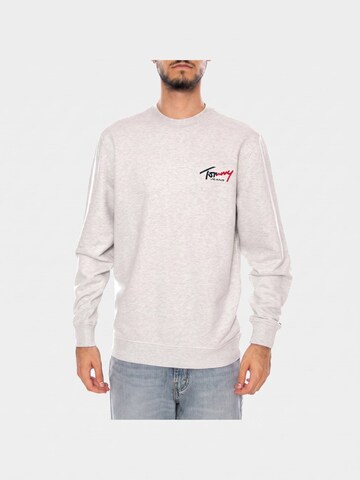 Felpa 'TJM REG ENTRY SIGN CNCK EXT ICE GREY HEATHER' di TOMMY HILFIGER in grigio