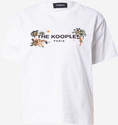 The Kooples Camiseta en verde pastel / verde oscuro / naranja claro / negro / blanco, Vista del producto