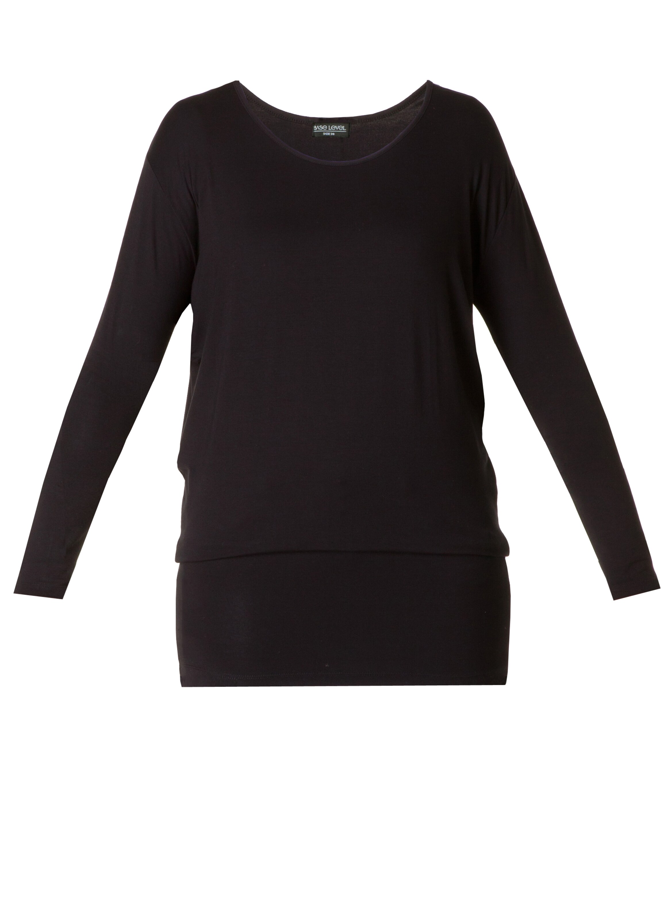 BASE LEVEL T-Shirt 'Yolanda' in Schwarz: Vorderseite