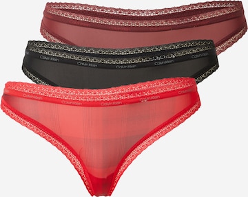Calvin Klein Underwear Thong in Red: front