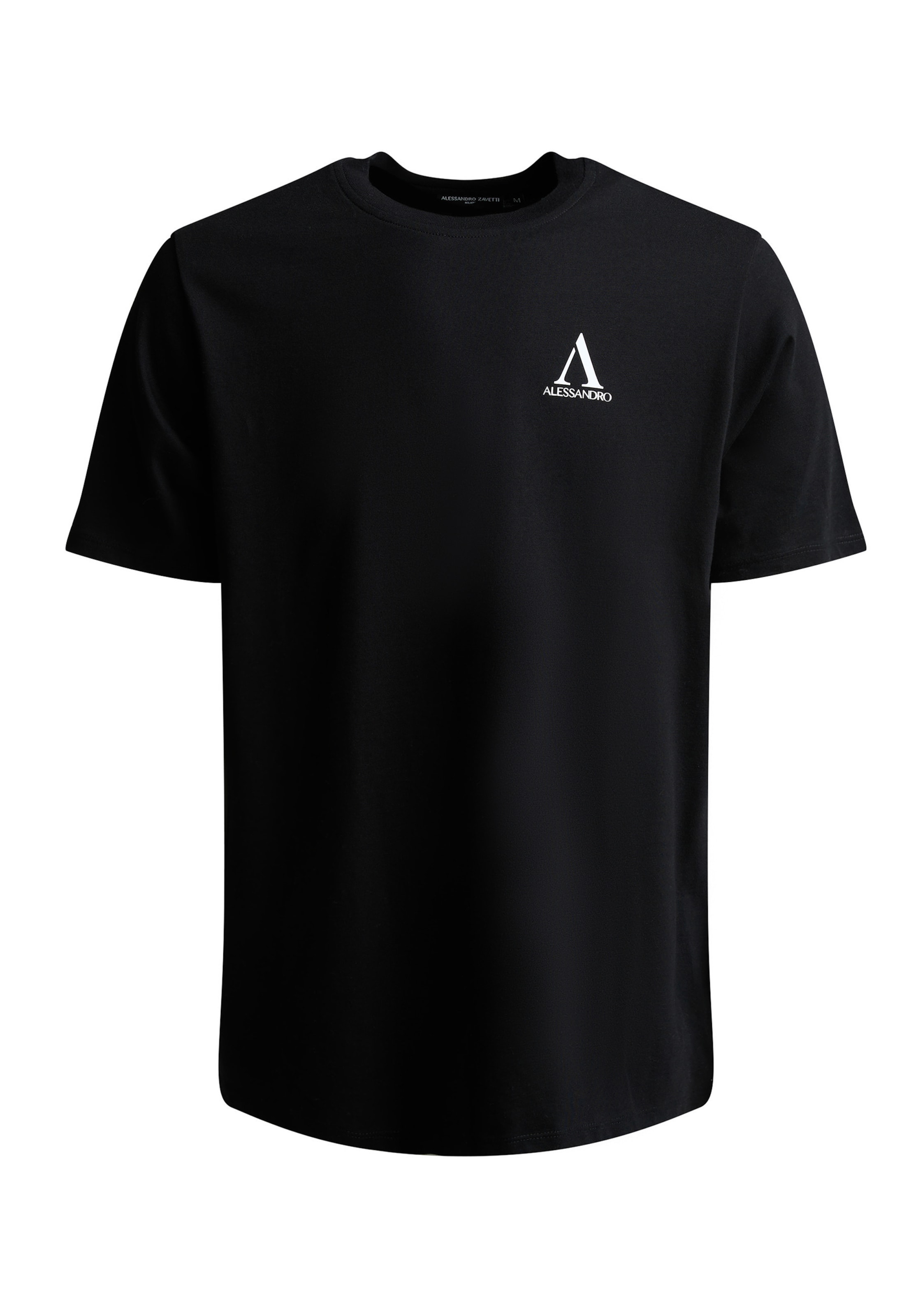 Alessandro Zavetti - Camisa 'Fossano' em preto: frente