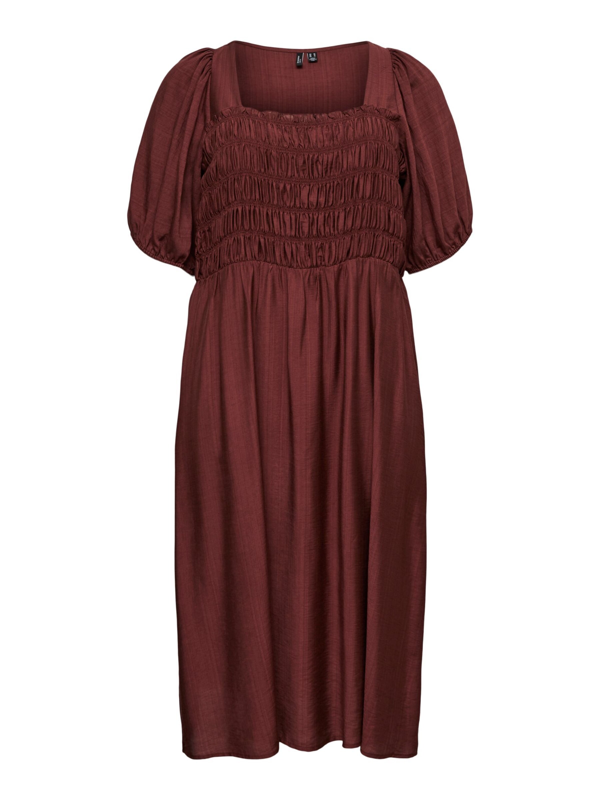 Vero Moda Curve Kjole 'VMCNori' i brun: forside