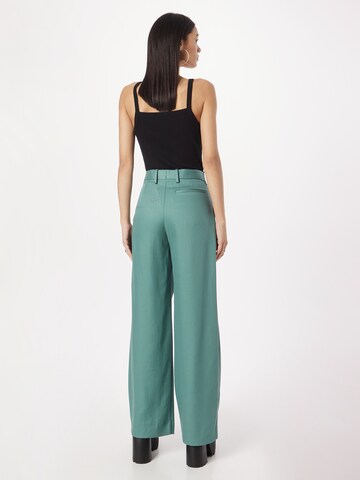 Won Hundred Wide leg Pleat-Front Pants 'Camille' in Green