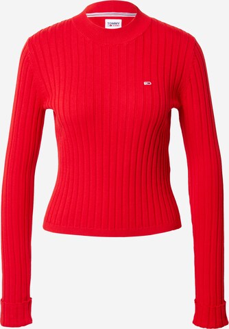 Tommy Jeans Trui in Rood: voorkant