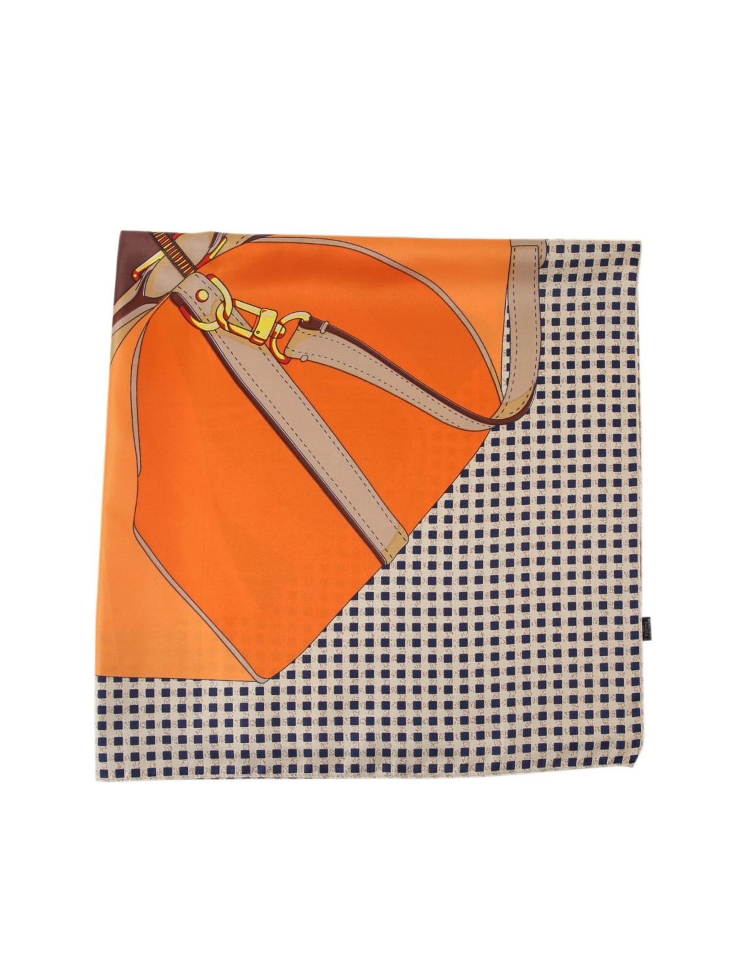 alberto cabale - Chal 'Grand carré de Soie Selling Zoé' en naranja