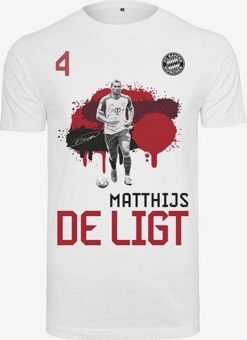 FC BAYERN MÜNCHEN T-Shirt 'Matthijs de Ligt' in Weiß: predná strana