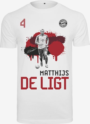 FC BAYERN MÜNCHEN T-Shirt 'Matthijs de Ligt' in Weiß: predná strana