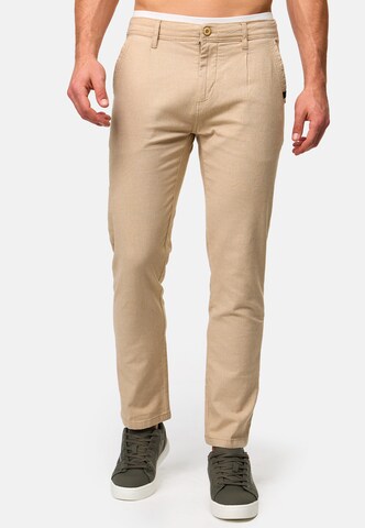 INDICODE JEANS Regular Broek 'Remy' in Beige: voorkant