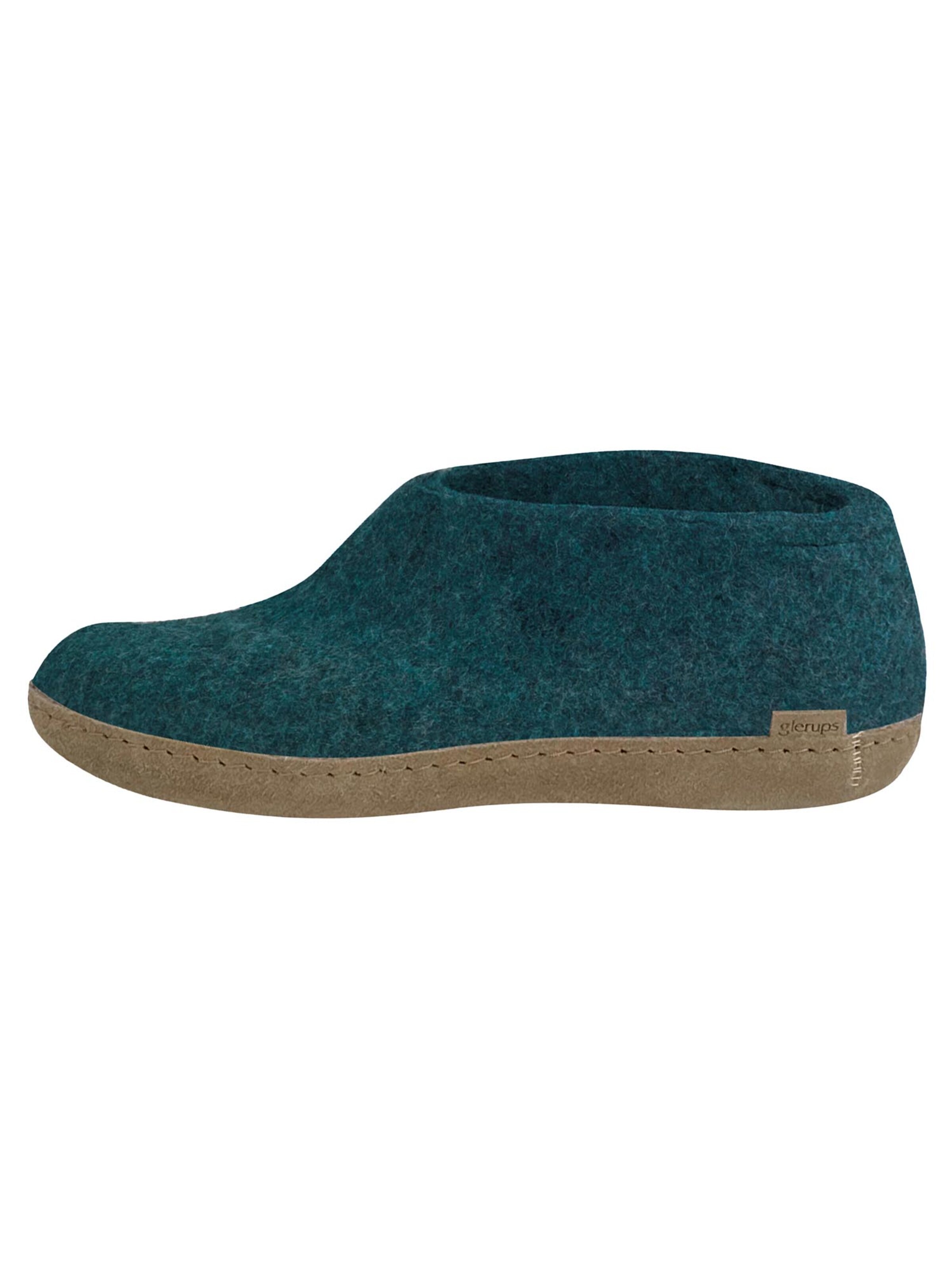 Glerups Slipper 'Ledersohle' in Blue: front