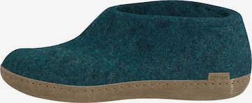 Glerups Slipper 'Ledersohle' in Blue: front