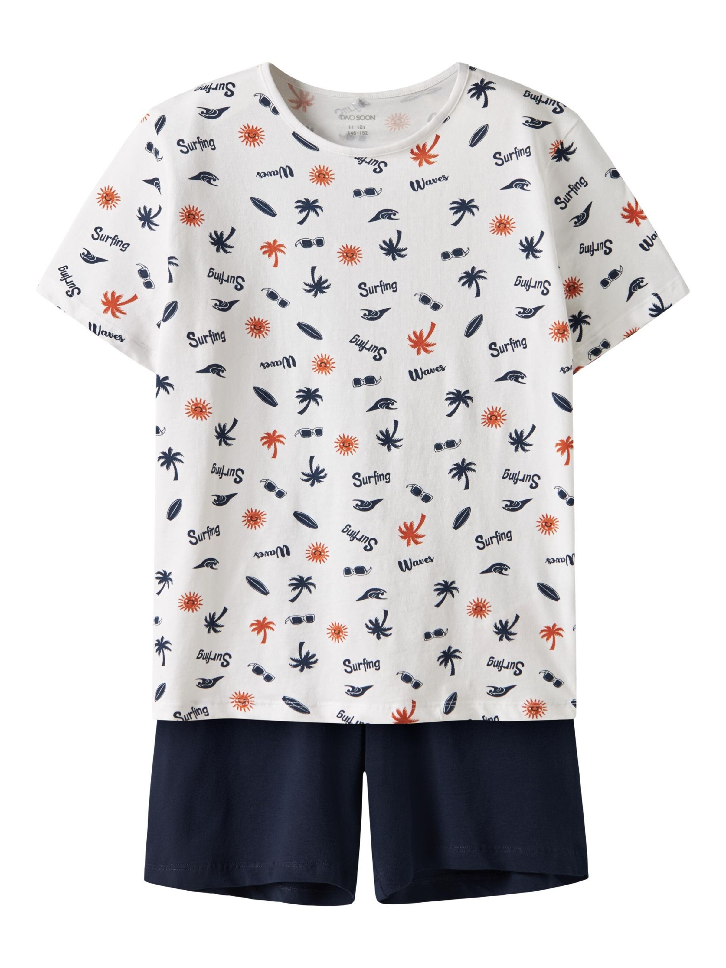 TWO SOON Пижама в Синий: спереди