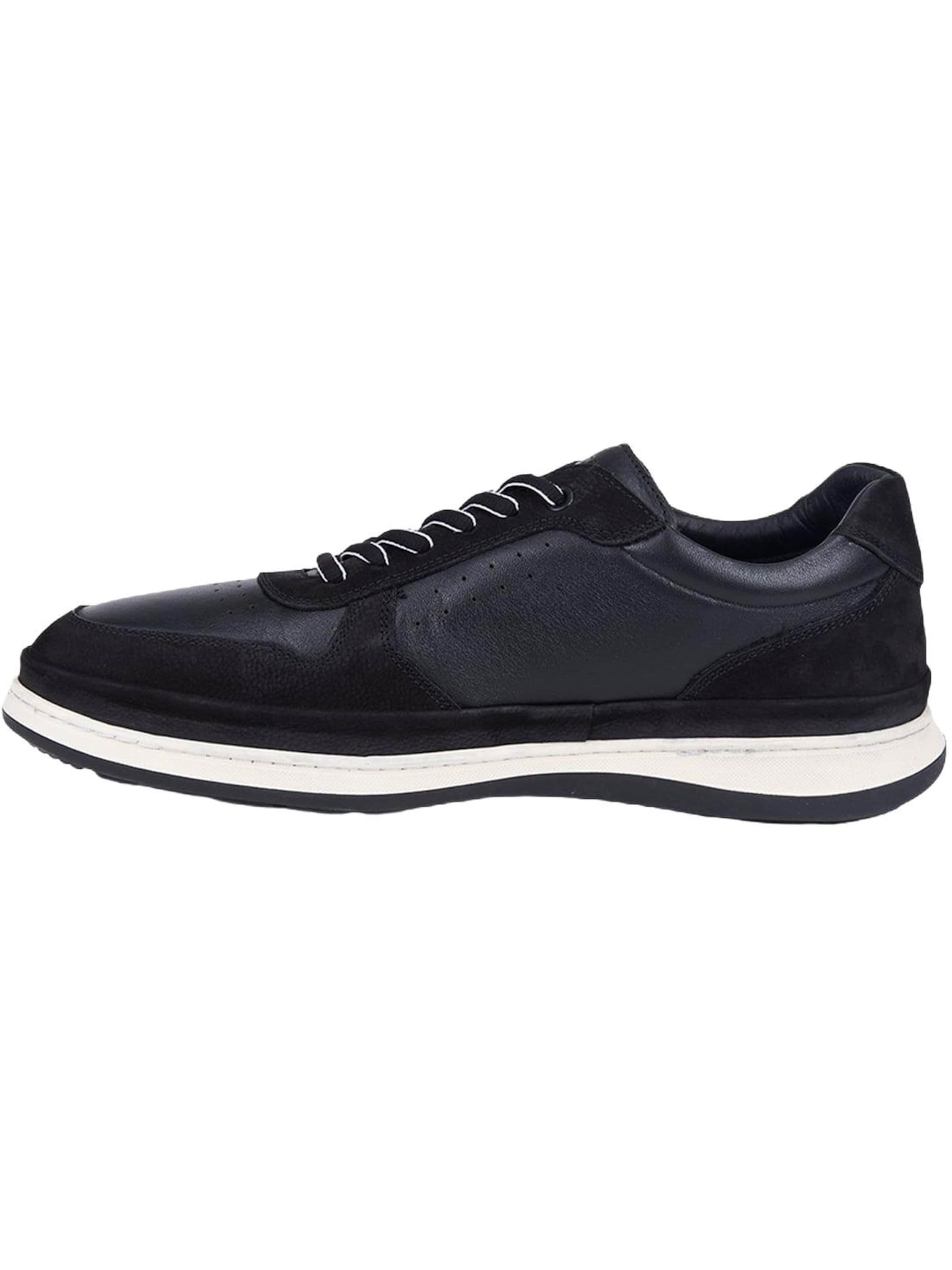 Desa Slip-on 'DESA Herren-Sneaker DesaComfort aus Nubukleder' in Black: front