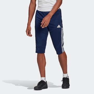 ADIDAS SPORTSWEAR Slim fit Workout Pants 'Tiro 21' in Blue: front