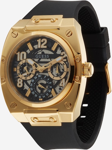 GUESS - Reloj analógico en negro: frente