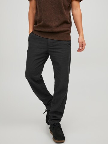 JACK & JONES Regular Chino 'Ollie Dave' in Zwart: voorkant