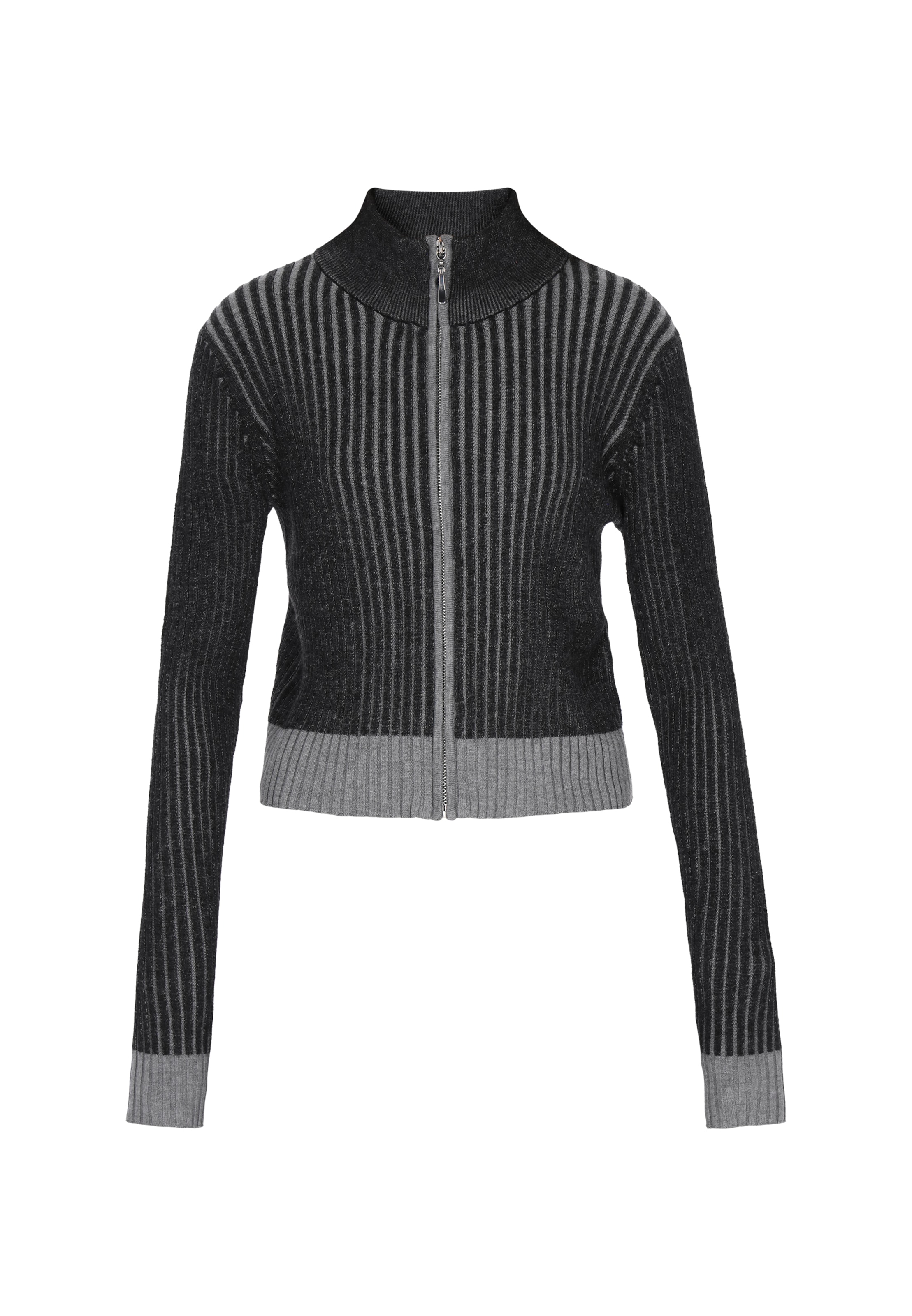 myMo ROCKS Knit Cardigan in Black: front