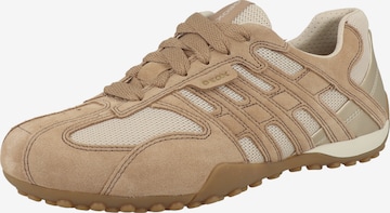 GEOX - Sapatilhas baixas 'Snake' em castanho: frente