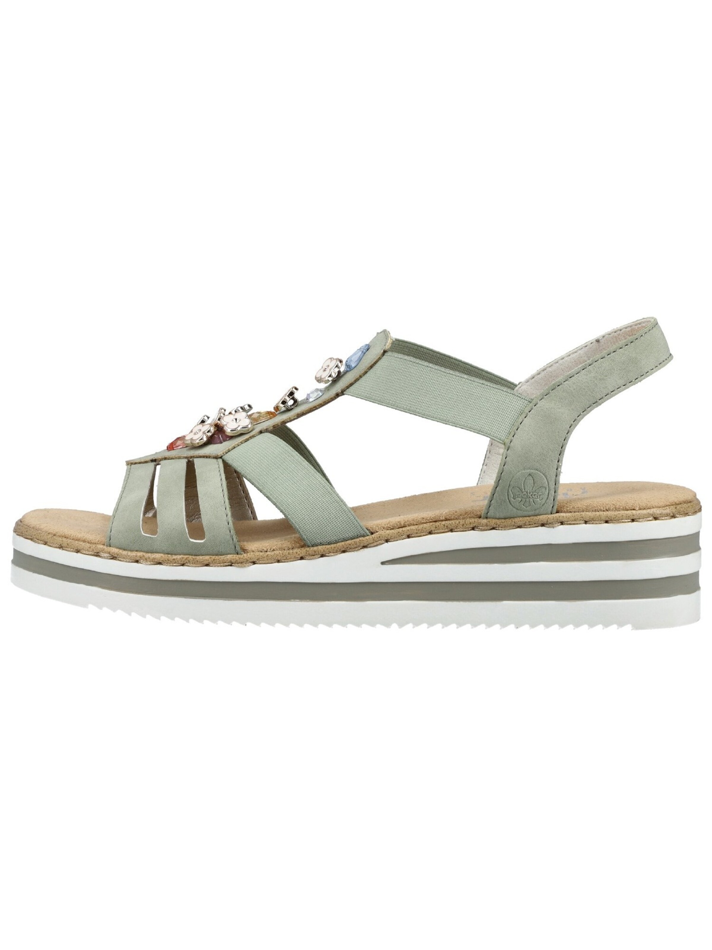 Sandales à lanières Rieker en vert
