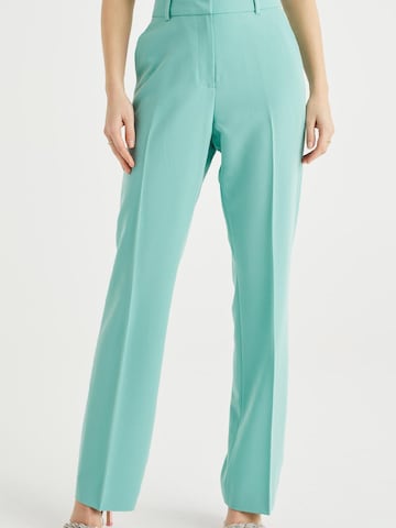 WE Fashion - Acampanado Pantalón en azul: frente