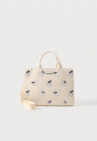 Karl Lagerfeld Ročna torbica 'Ikon Choupette' | bež barva