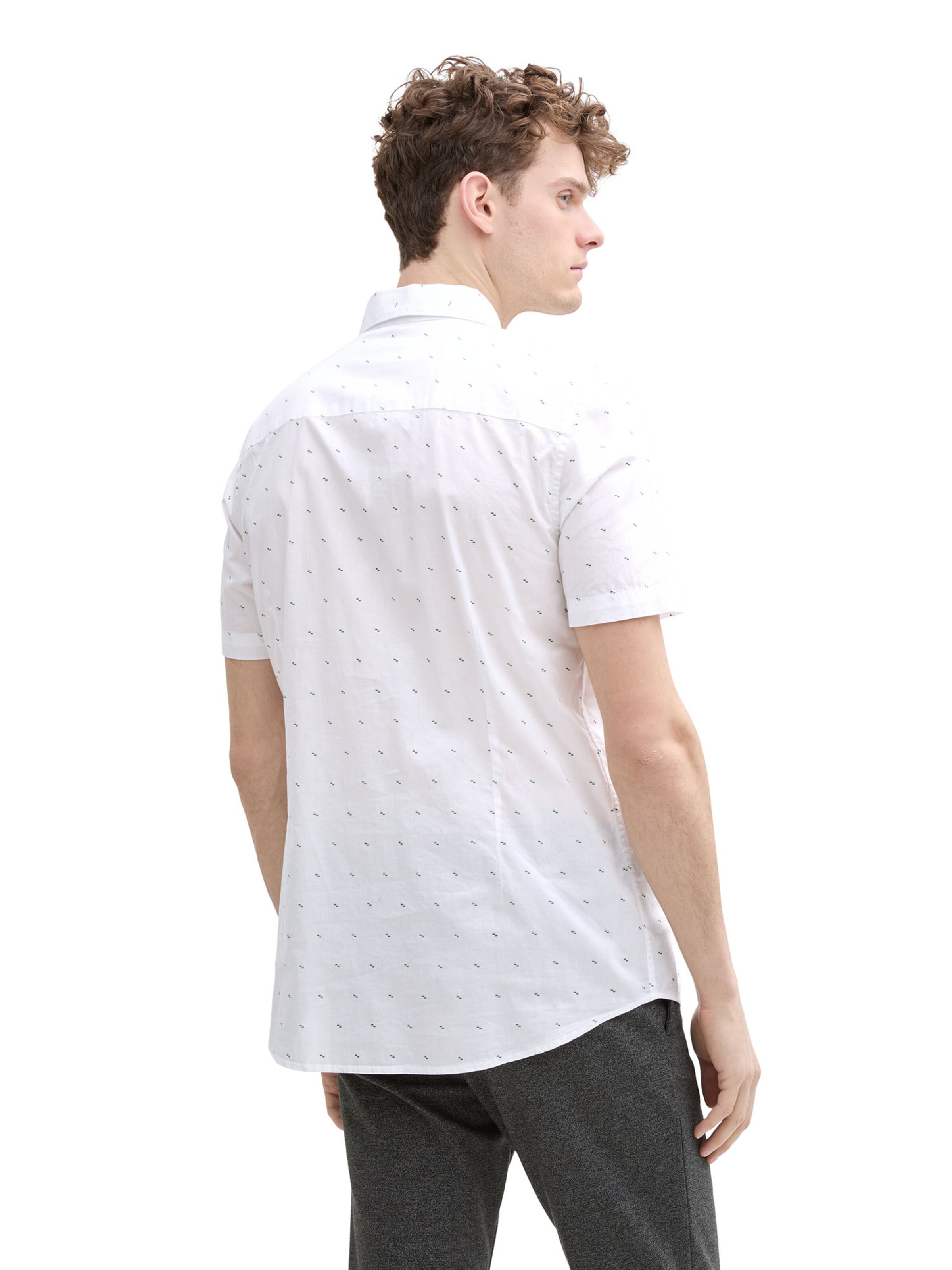 TOM TAILOR Tavaline suurus Triiksärk, värv valge