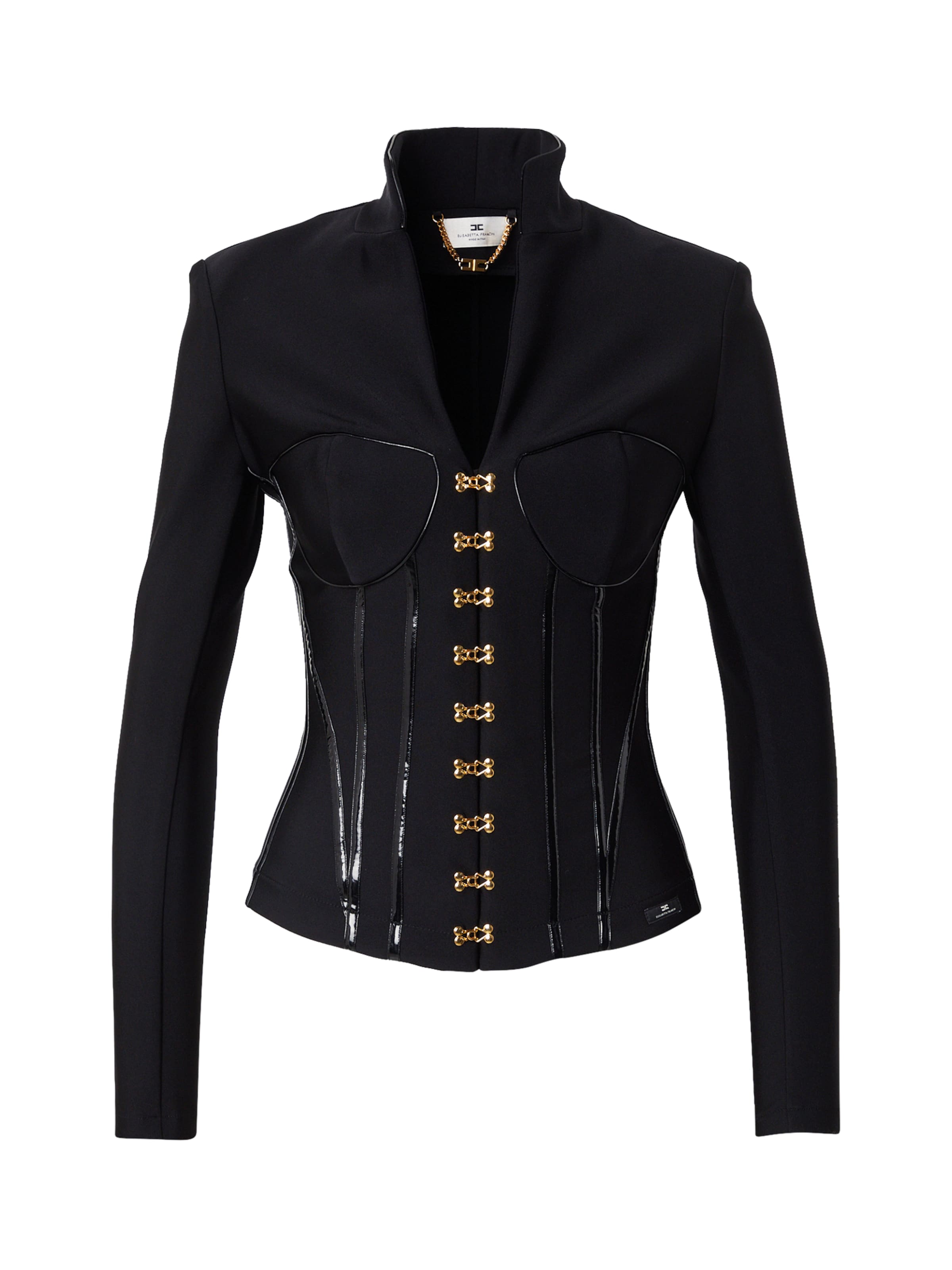 Elisabetta Franchi Overgangsjakke i sort: forside