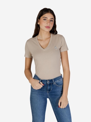 Top 'XW002330 AF10356' di ARMANI EXCHANGE in beige: frontale
