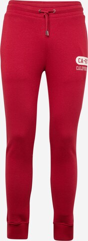 Coupe slim Pantalon de sport 'CALIFORNIA' AÉROPOSTALE en rouge : devant