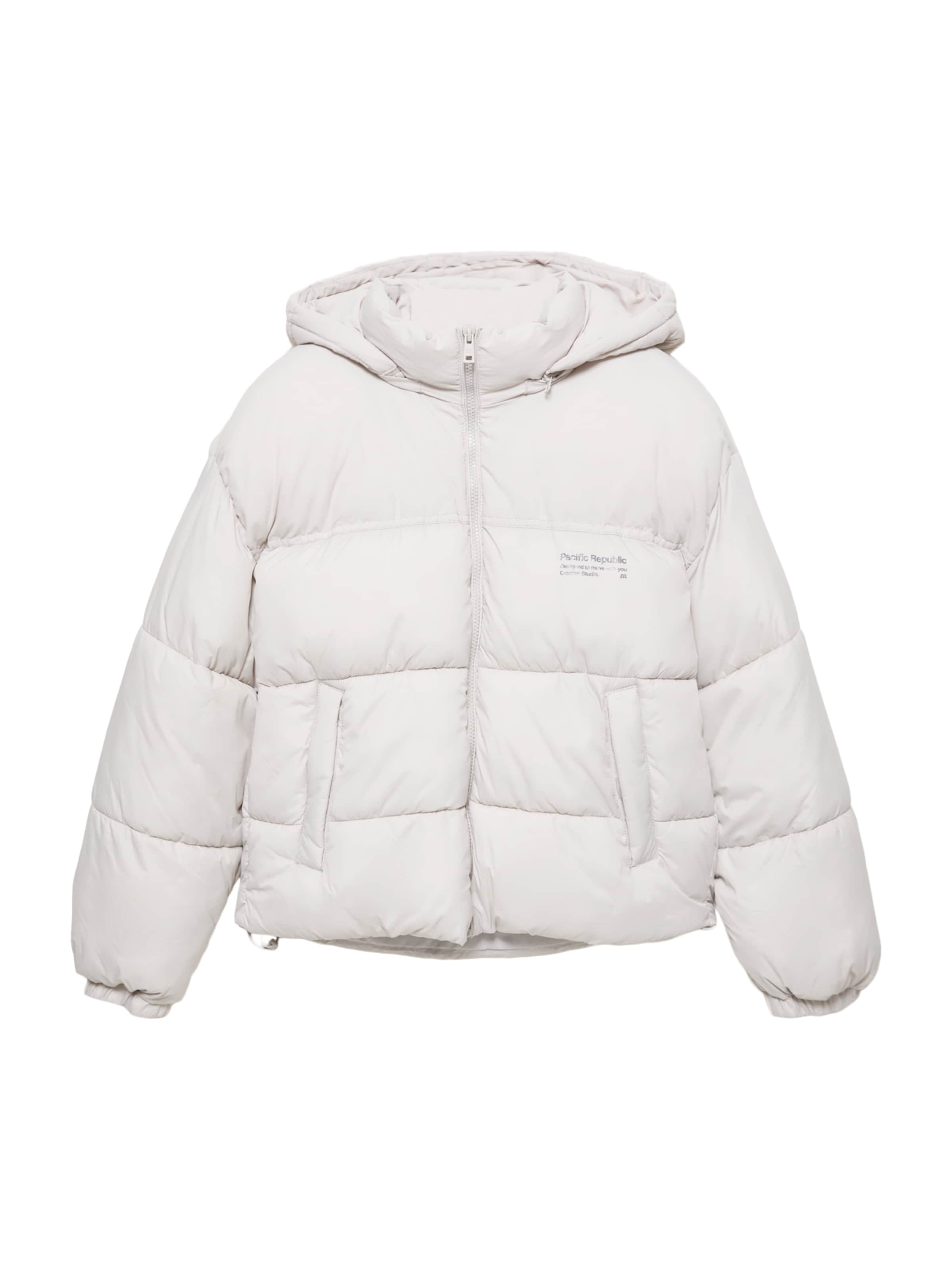 Geacă de iarnă 'PACIFIC' de la Pull&Bear pe alb: față