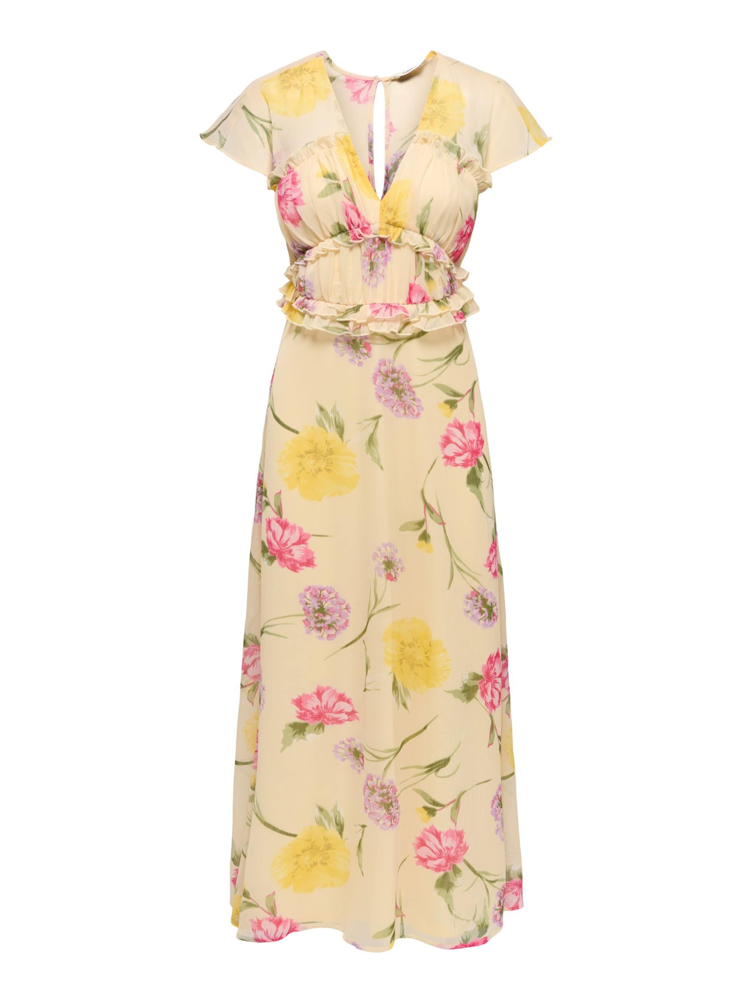 ONLY Jurk 'ONLValda' in Geel: voorkant