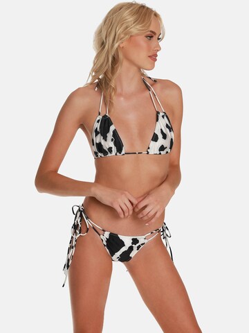 OW Collection Triangel Bikinitop 'TROPICAL' in Wit: voorkant