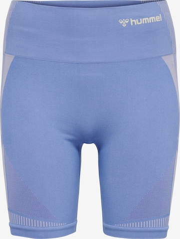 Hummel Skinny Workout Pants 'Unite' in Blue: front