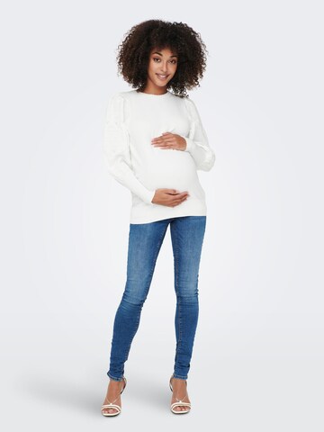 Only Maternity Pullover in Weiß