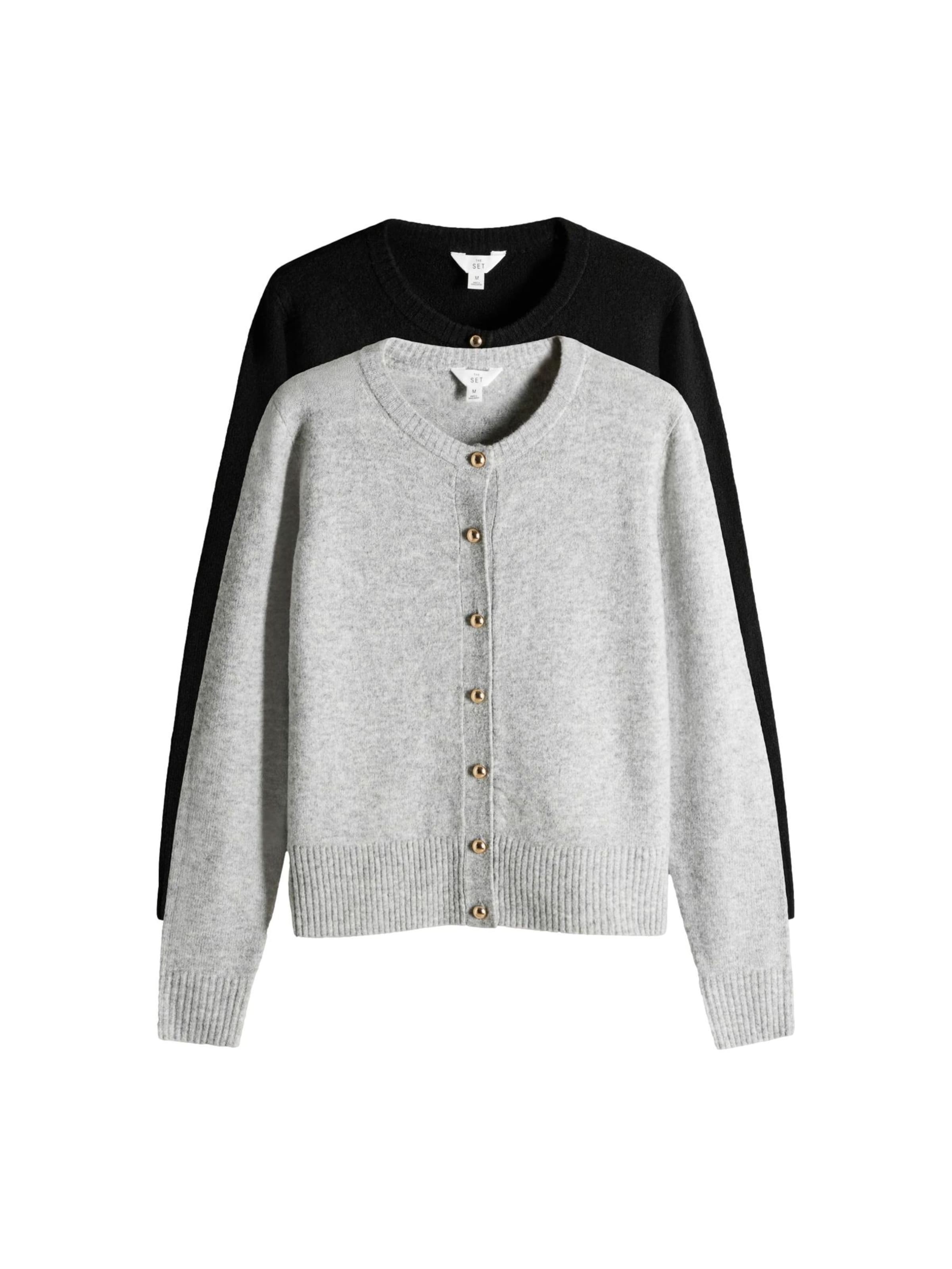 The Set - Cárdigan en gris: frente