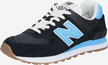 new balance حذاء رياضي بلا رقبة '574' بلون أسود: الأمام