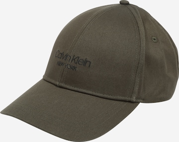 Casquette Calvin Klein en vert : devant