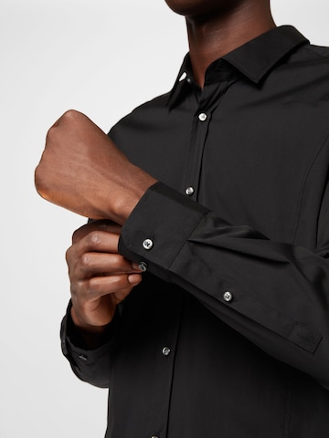 JOOP! Slim fit Button Up Shirt 'Victor' in Black