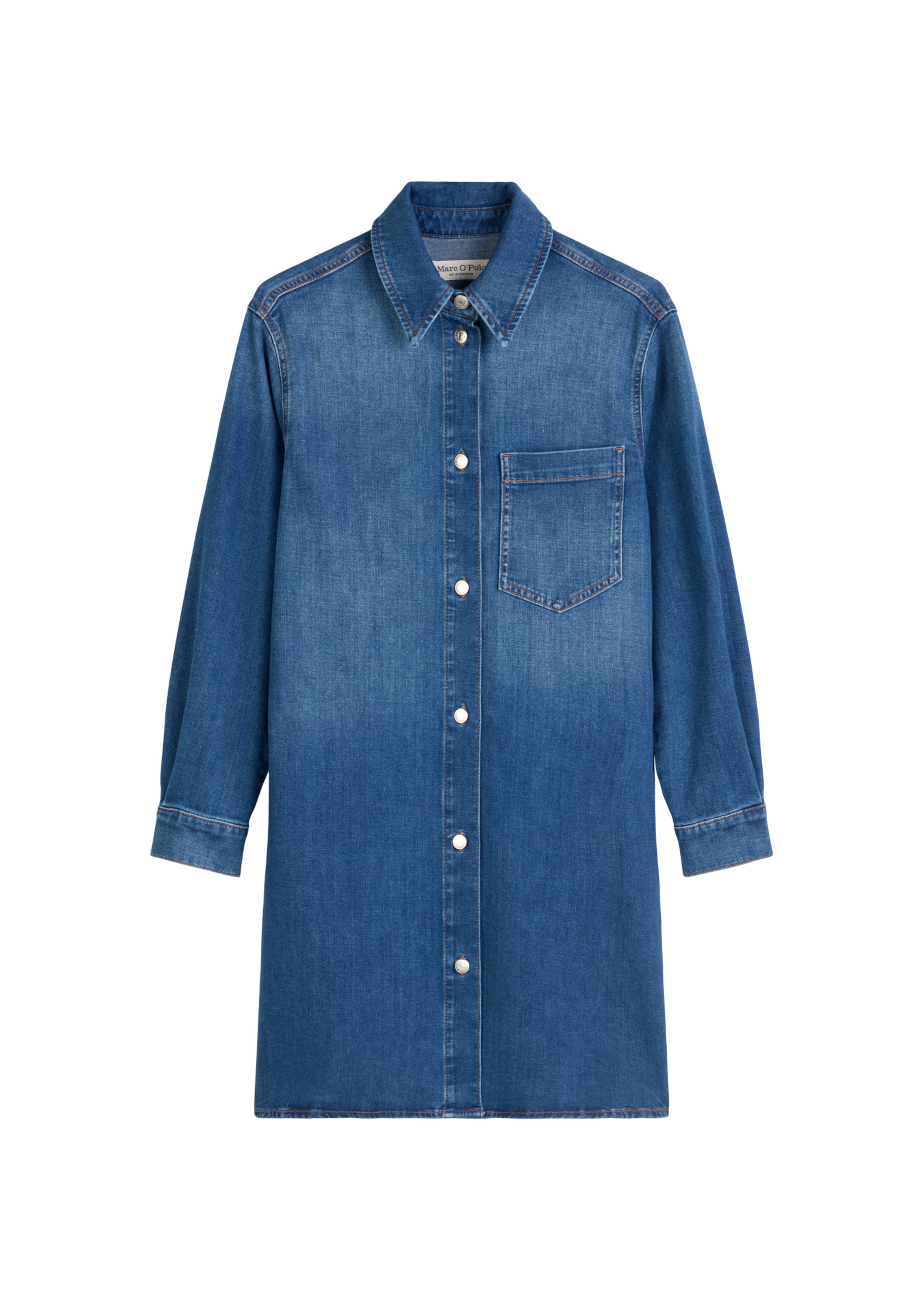 Marc O'Polo Shirt dress in Blue: front