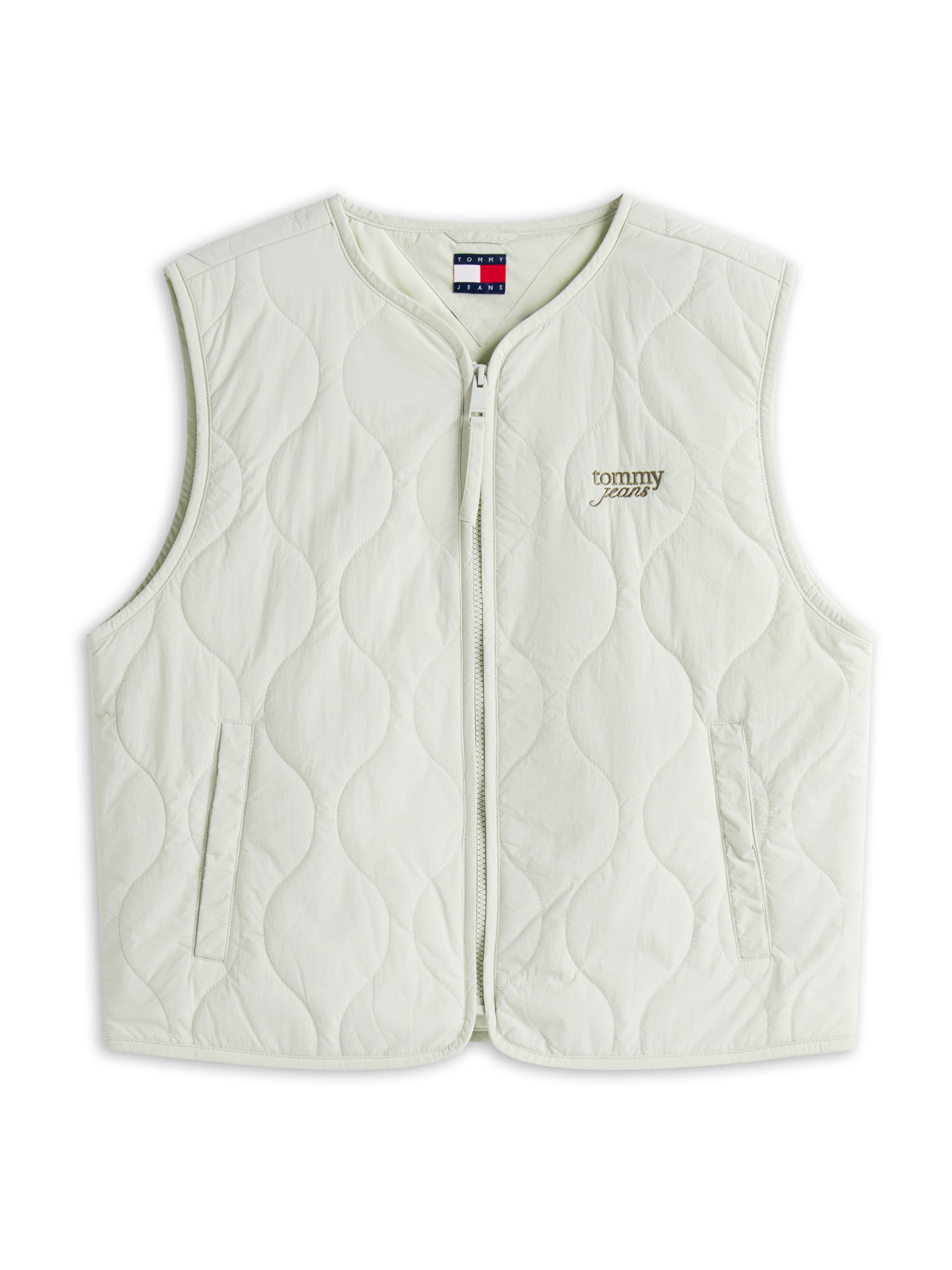 Tommy Jeans Brezrokavnik | zelena barva: sprednja stran