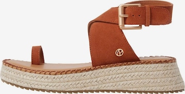 Sandales ' KATE SOFT ' Pepe Jeans en marron : devant